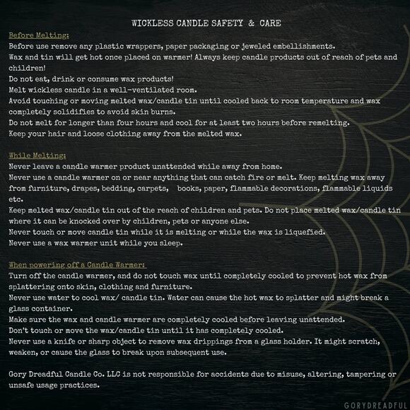 Skeleton Tears Wickless Candle: Pumpkin Pear Cassia Bourbon Scent - Picture 8 of 8